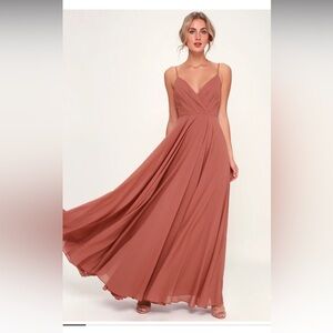 Size medium Lulus Rusty Rose maxi dress